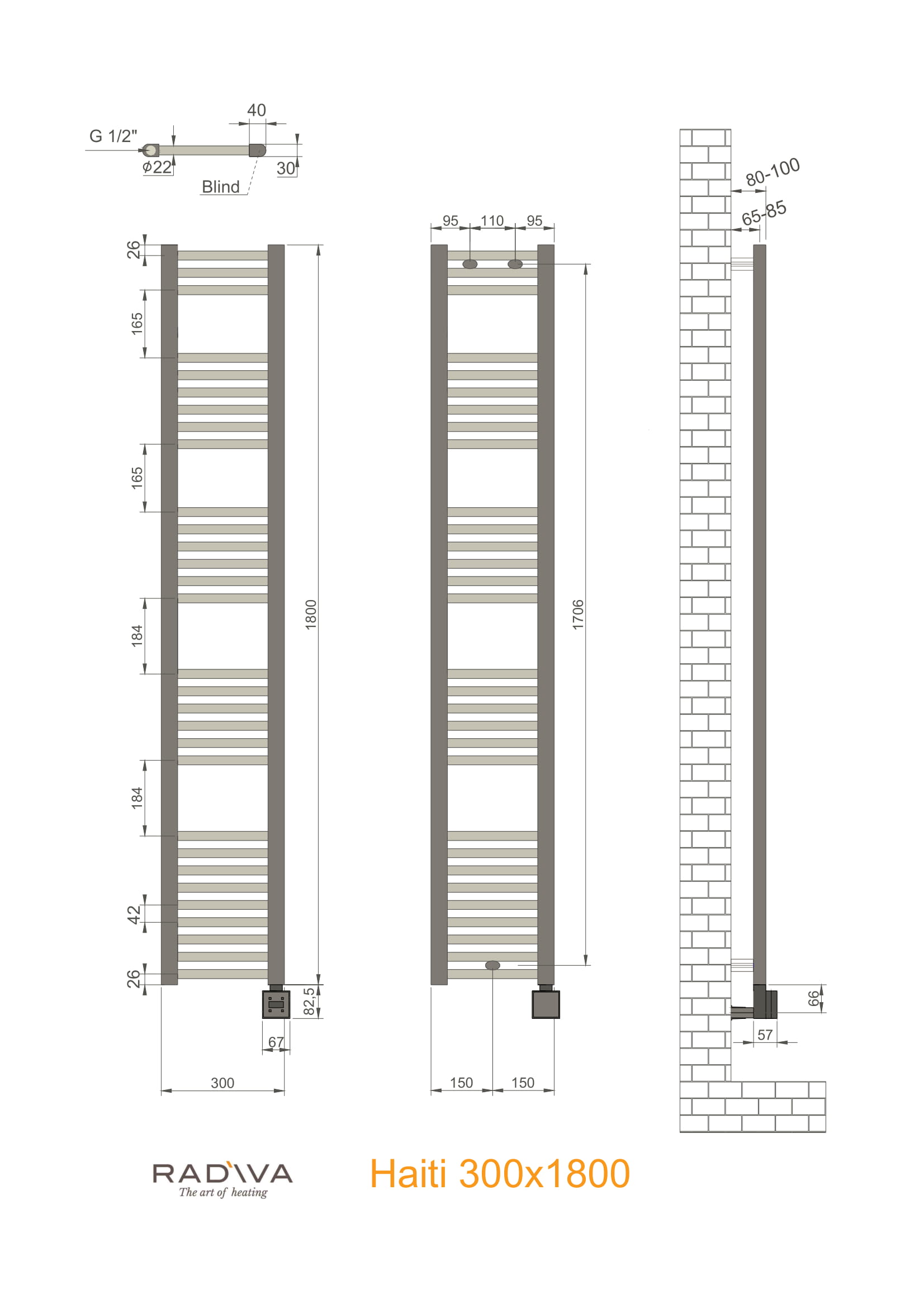 Haiti Elektrikli Havlupan 300X1800 KTX3-Model Teknik Resim