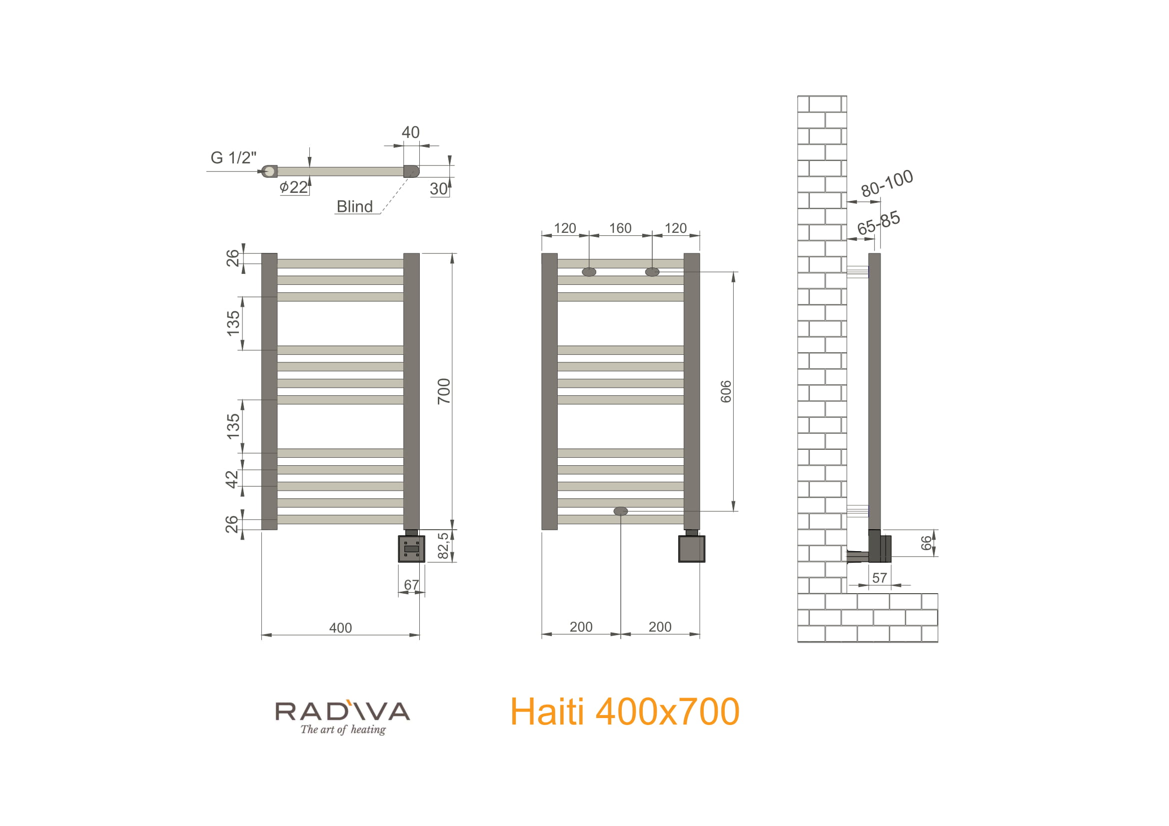 Haiti Elektrikli Havlupan 400X700 KTX3-Model Teknik Resim