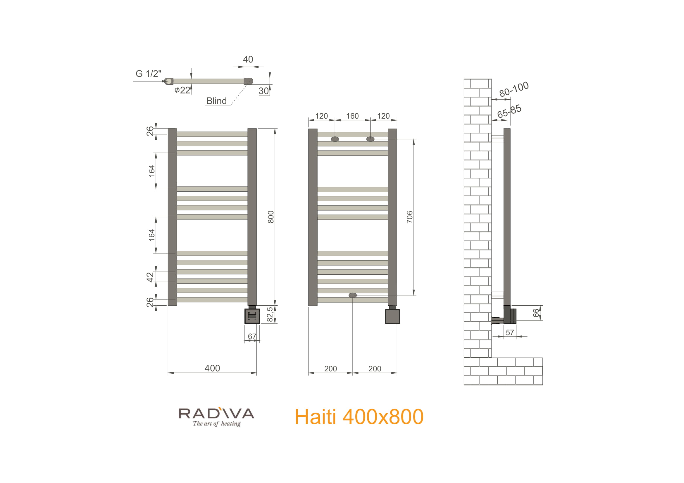 Haiti Elektrikli Havlupan 400X800 KTX3-Model Teknik Resim