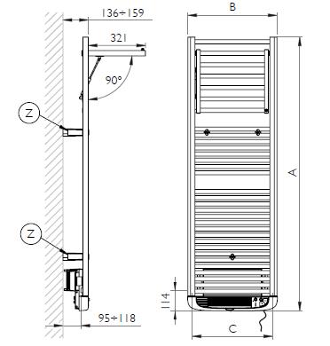 Dryer Plus Mixed Elektrikli ve Sulu Sistem Raflı Havlupan 500x1536