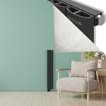 ADONIS Radiateur en Aluminium 1200x185 Anthracite Foncé - Thumbnail