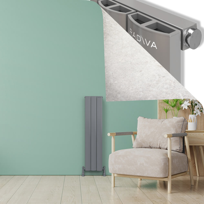 ADONIS Alüminyum Radyatör 1200x280 Plazma Gri