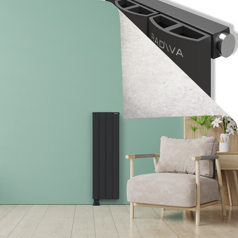 ADONIS Radiateur en Aluminium 1200x375 Anthracite Foncé