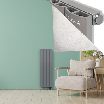 ADONIS Radiateur en Aluminium 1200x375 Plasma Gris - Thumbnail