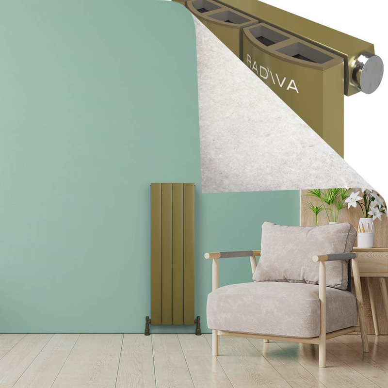 ADONIS Radiateur en Aluminium 1200x375 Plasma Laiton