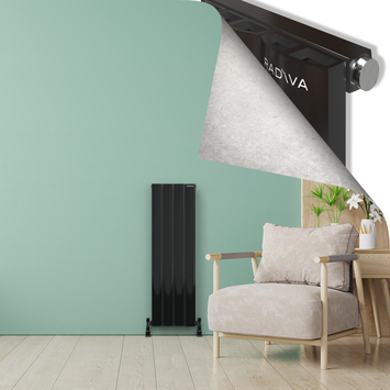Radiva - ADONIS Alüminyum Radyatör 1200x375 Plazma Siyah