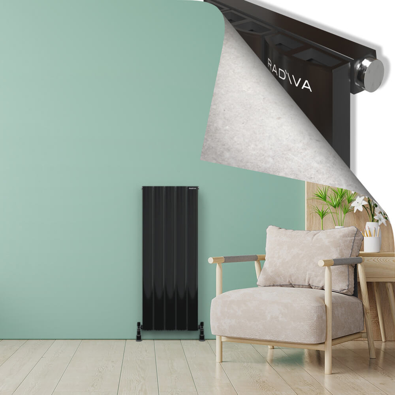 ADONIS Radiateur en Aluminium 1200x470 Plasma Noir