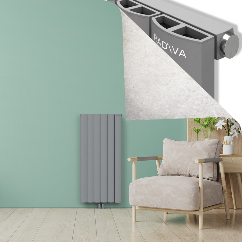 ADONIS Radiateur en Aluminium 1200x565 Gris