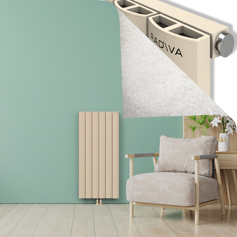 ADONIS Radiateur en Aluminium 1200x565 Cappuccino
