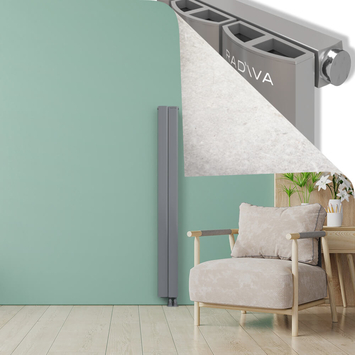 ADONIS Radiateur en Aluminium 1800x185 Plasma Gris - Thumbnail