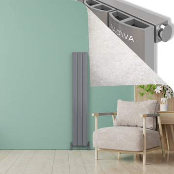 Radiva - ADONIS Aluminium Radiator 1800x280 Plasma Grey