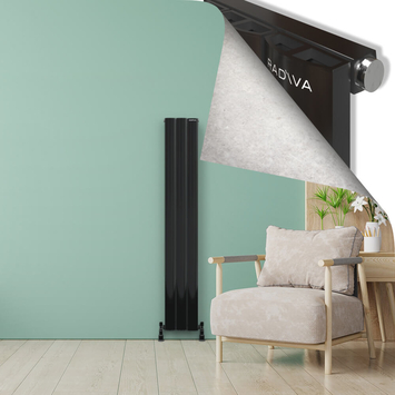 Radiva - ADONIS Aluminium Radiator 1800x280 Plasma Black