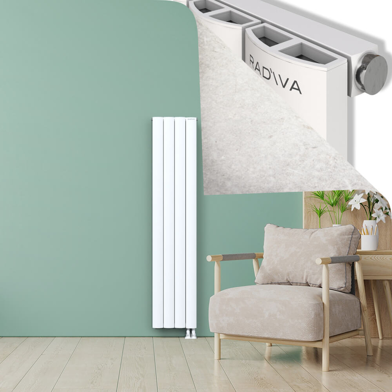 ADONIS Radiateur en Aluminium 1800x375 Blanc