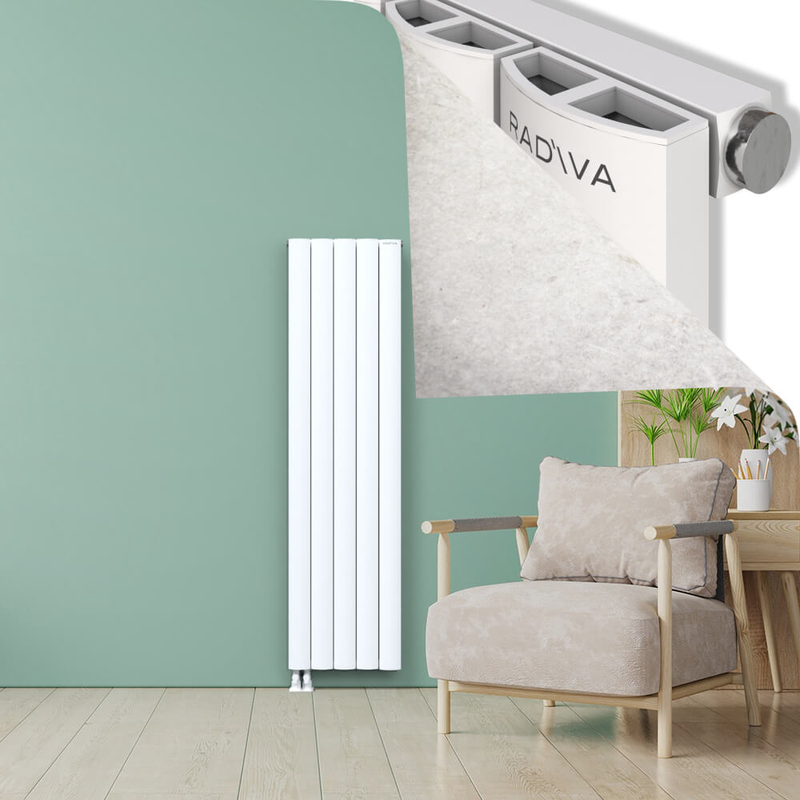 ADONIS Aluminium Radiator 1800x470 White