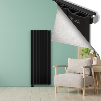 ADONIS Aluminium Radiator 1800x660 Black - Thumbnail
