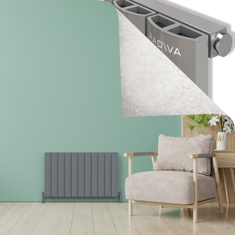 ADONIS Radiateur en Aluminium 600x1040 Plasma Gris