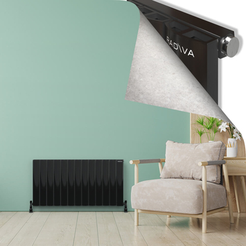 - ADONIS Alüminyum Radyatör 600x1230 Plazma Siyah  - ADONIS Alüminyum Radyatör 600x1230 Plazma Siyah