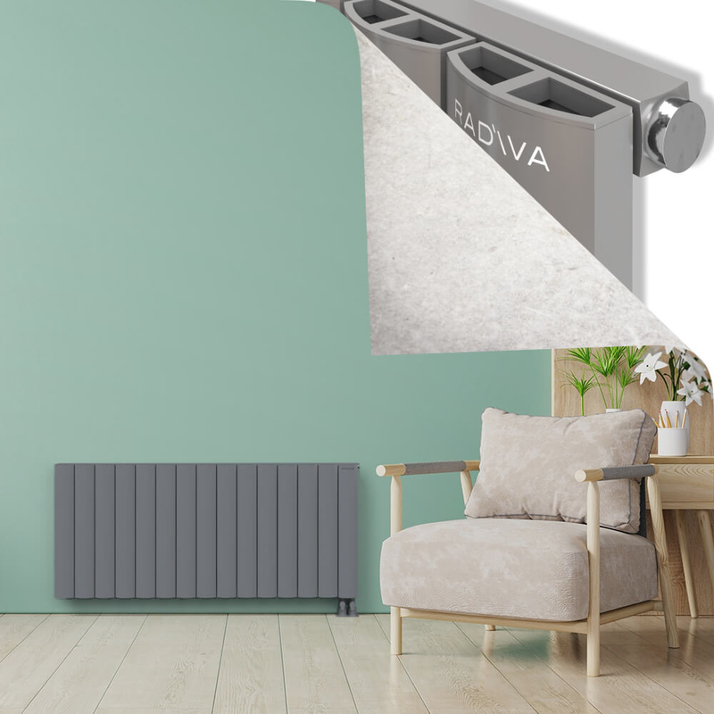 ADONIS Radiateur en Aluminium 600x1420 Plasma Gris
