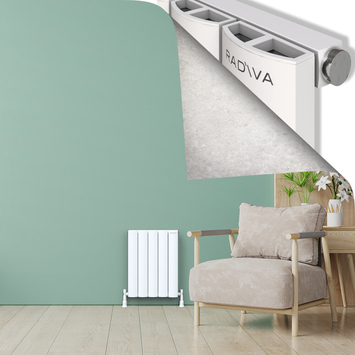 ADONIS Radiateur en Aluminium 600x470 Blanc - Thumbnail