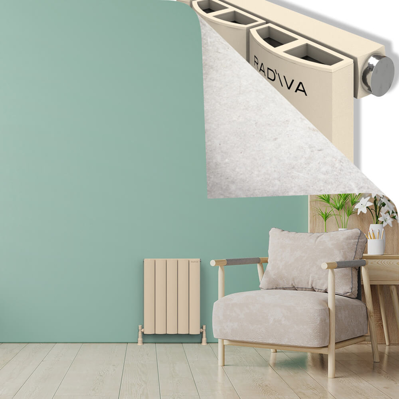 ADONIS Radiateur en Aluminium 600x470 Cappuccino