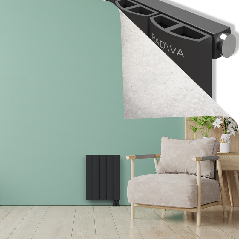 ADONIS Radiateur en Aluminium 600x470 Anthracite Foncé