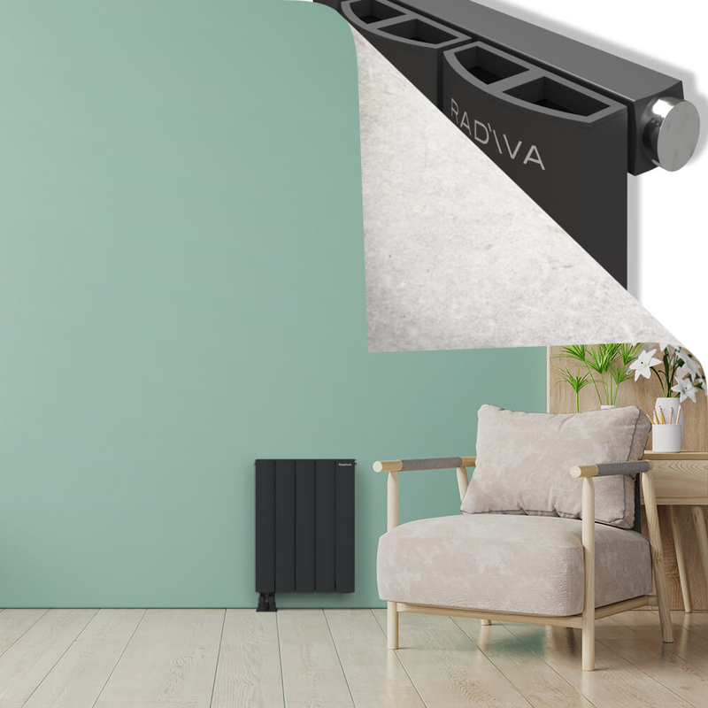 ADONIS Radiateur en Aluminium 600x470 Anthracite Foncé