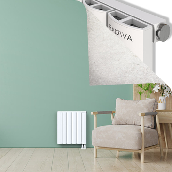 ADONIS Radiateur en Aluminium 600x565 Blanc - Thumbnail