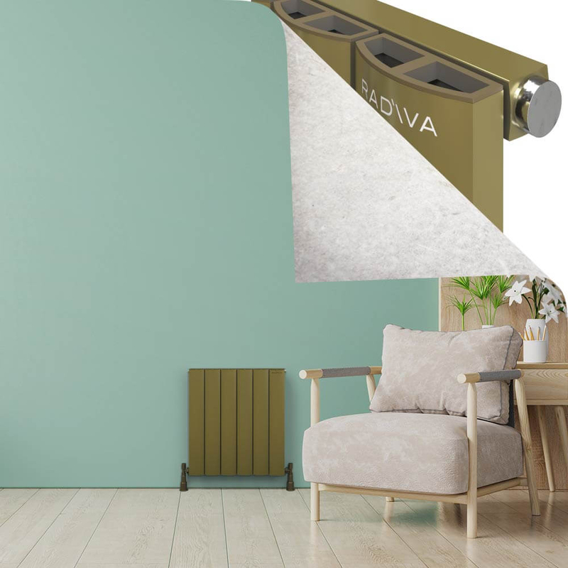 ADONIS Radiateur en Aluminium 600x565 Plasma Laiton