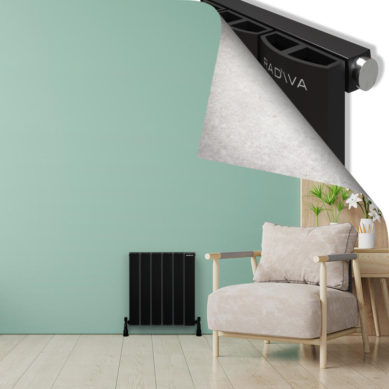 ADONIS Radiateur en Aluminium 600x565 Noir