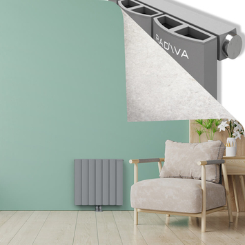 ADONIS Radiateur en Aluminium 600x660 Gris - Thumbnail