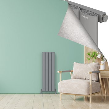 AJUGA Aluminium Radiator 1200x375 Grey - Thumbnail