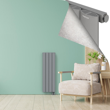 AJUGA Aluminium Radiator 1200x375 Grey - Thumbnail