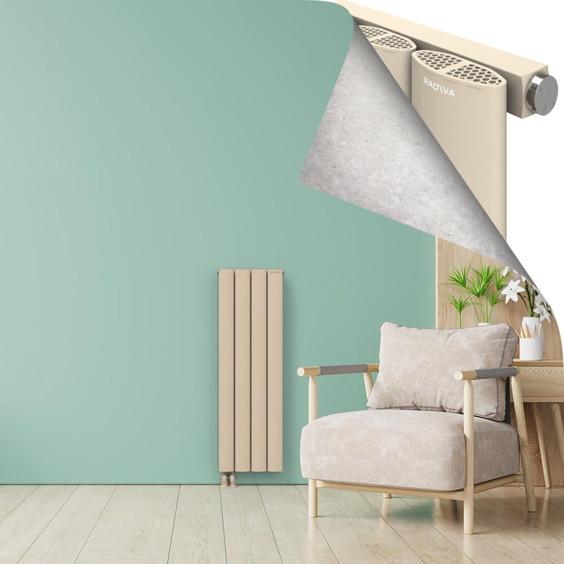 AJUGA Aluminium Radiator 1200x375 Cappucino