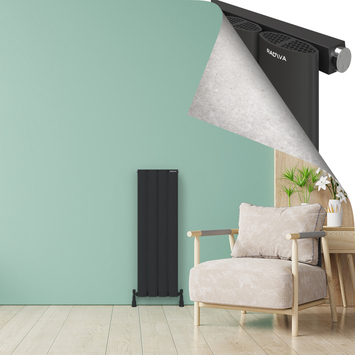 AJUGA Aluminium Radiator 1200x375 Dark Anthracite - Thumbnail