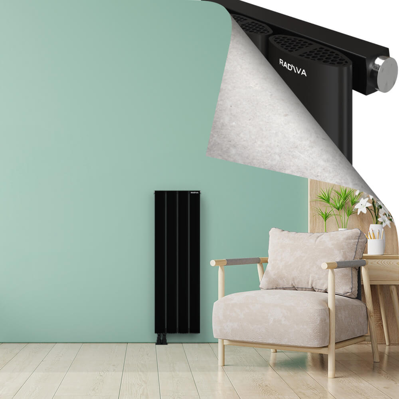 AJUGA Radiateur en Aluminium 1200x375 Noir