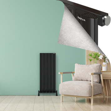 AJUGA Aluminium Radiator 1200x470 Plasma Black - Thumbnail