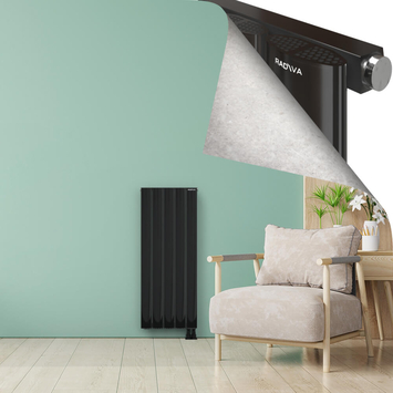 AJUGA Radiateur en Aluminium 1200x470 Plasma Noir - Thumbnail