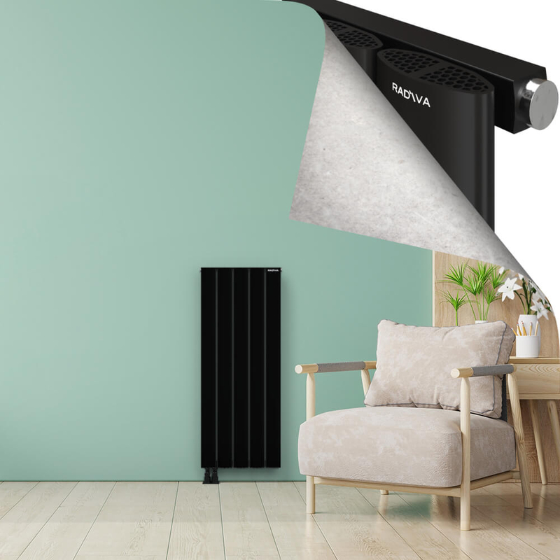 AJUGA Aluminium Radiator 1200x470 Black