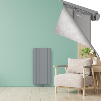 AJUGA Aluminium Radiator 1200x565 Grey - Thumbnail