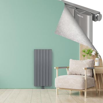 AJUGA Aluminium Radiator 1200x565 Plasma Grey - Thumbnail