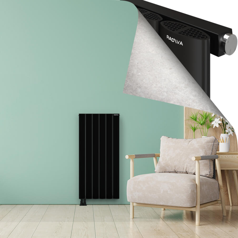 AJUGA Radiateur en Aluminium 1200x565 Noir