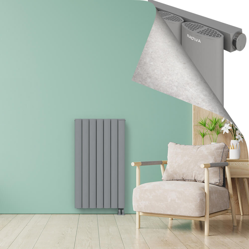 AJUGA Radiateur en Aluminium 1200x660 Gris