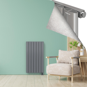 AJUGA Radiateur en Aluminium 1200x660 Plasma Gris - Thumbnail