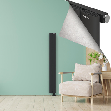 AJUGA Aluminium Radiator 1800x185 Dark Anthracite - Thumbnail
