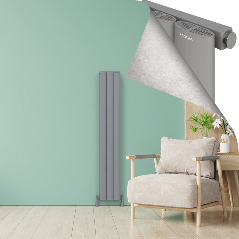 AJUGA Radiateur en Aluminium 1800x280 Gris