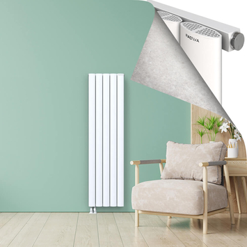 AJUGA Radiateur en Aluminium 1800x470 Blanc - Thumbnail