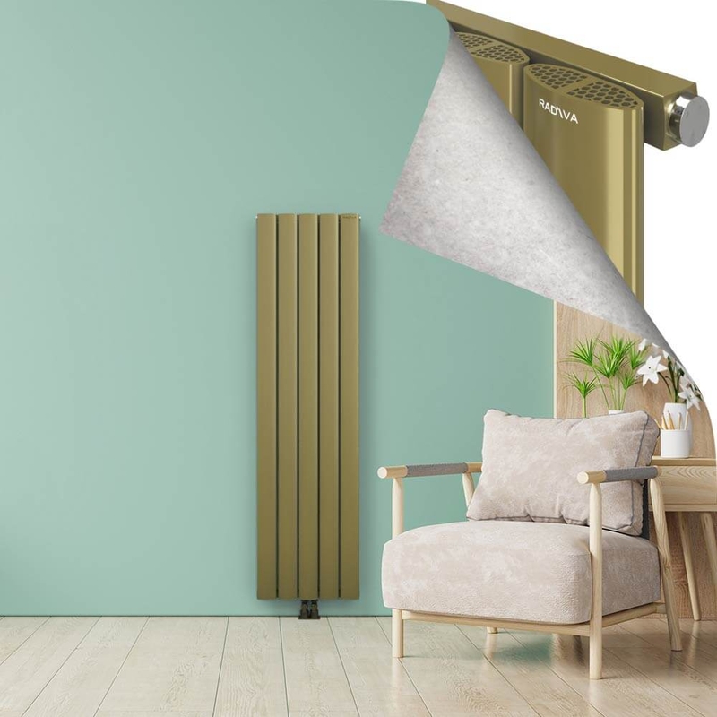 AJUGA Radiateur en Aluminium 1800x470 Plasma Laiton