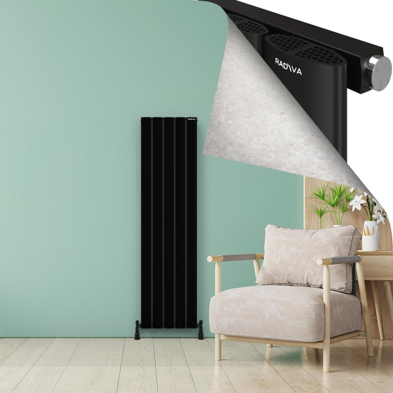 AJUGA Aluminium Radiator 1800x470 Black