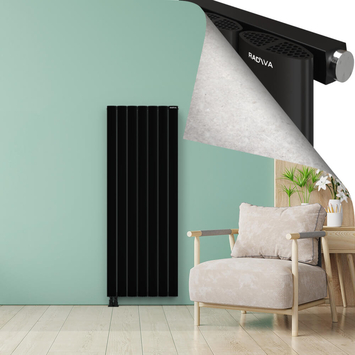 AJUGA Radiateur en Aluminium 1800x660 Noir - Thumbnail