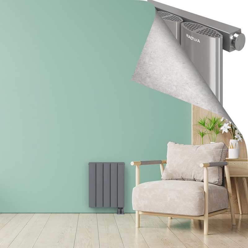 AJUGA Radiateur en Aluminium 600x470 Plasma Gris